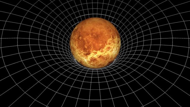 Venus planet rotation space time bend pit funnel seamless loop animation background New quality universal science cool nice 4k 3d stock video footage