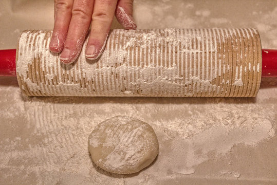 Traditional Scandinavian Lefse Dough is rolled and cooked on a Griddle