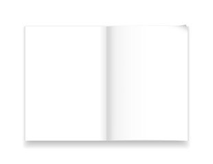 A4 Mockup Notebook Template Opened Spread Isolated