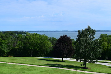 Landscape with trees, sea and skye