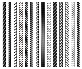 Rope brushes frame, decorative black line set