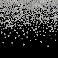 Background of random falling hearts