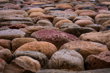 Stone wall close up