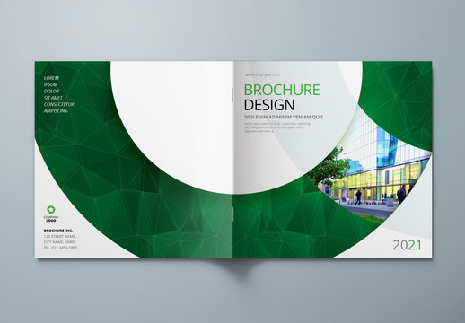 Square Brochure Cover Layouts with Circle Elements