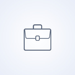 Briefcase, portfolio, vector best line icon