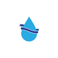 water drop with ribbon logo