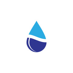 Water drop with ribbon logo