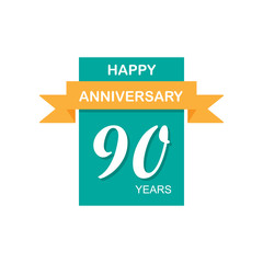 Anniversary, 90 years multicolored icon. Can be used for web, logo, mobile app, UI, UX