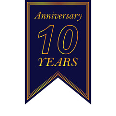 Obraz premium Anniversary, 10 years multicolored icon. Can be used for web, logo, mobile app, UI, UX