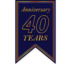 Anniversary, 40 years multicolored icon. Can be used for web, logo, mobile app, UI, UX
