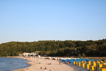 Fototapeta na wymiar Summer in Binz on Island Rügen at Baltic Sea in Germany