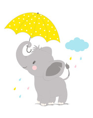elephant under umbrella