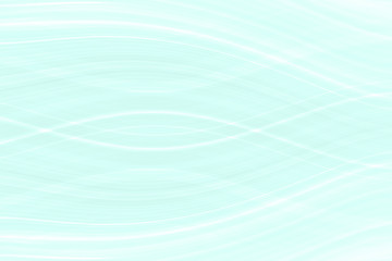 A wave pattern of white and blue. The background is turquoise with streaks and curved lines.