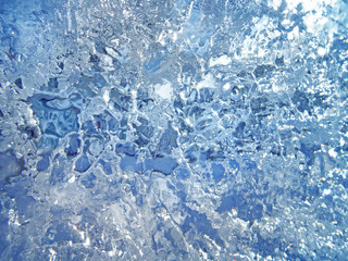 Blue ice texture.