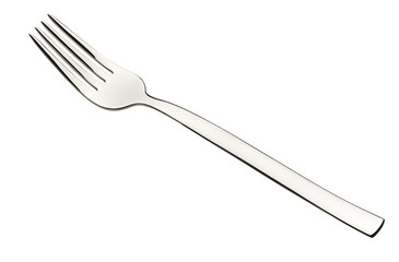 Empty stainless steel fork isolated on white background including clipping path