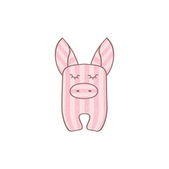 Pink striped pig