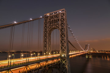 George Washington Bridge at night