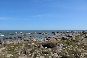 Fototapeta premium Holidays at Cape Arkona Island Rügen the Wittow and Hohe Dielen, Germany Baltic Sea 