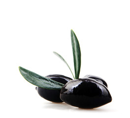 Black Olives Isolated On White Background