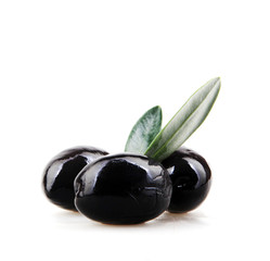 Black Olives Isolated On White Background