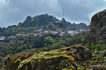 Village, Mountains and Nature in Monsanto. Castelo Branco, Portugal