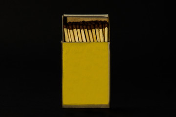 Matchbook on a black background