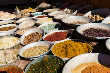 Seasoning spices on the sale in the market