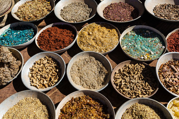Seasoning spices on the sale in the market