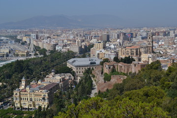 Fototapeta na wymiar Top view of Malaga