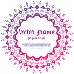 Beautiful season floral ornament. Native folk colorful gradient wreath. With place for text.