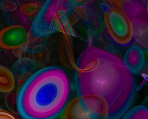 abstract digital fractal design, party