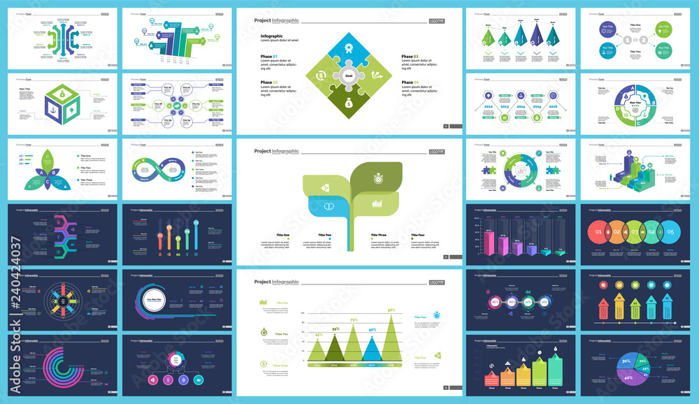 Poster inforgraphic slide templates for business presentation can be used for annual report, web design, wo