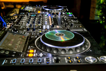 Professional party dj sound mixer controller. Play & remix music tracks at party or concert with...