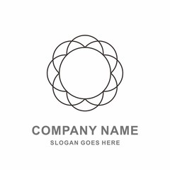 Geometric Circle Stars Pattern Flowers Morocco Interior Motif Decoration Business Company Stock Vector Logo Design Template