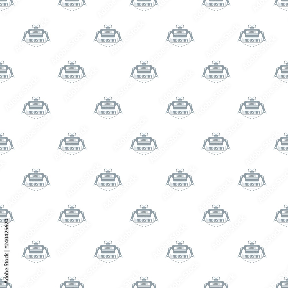 Poster robot pattern vector seamless repeat for any web design