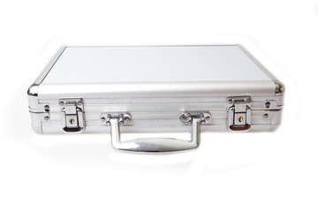 metal case with poker set - dices, cards, chips