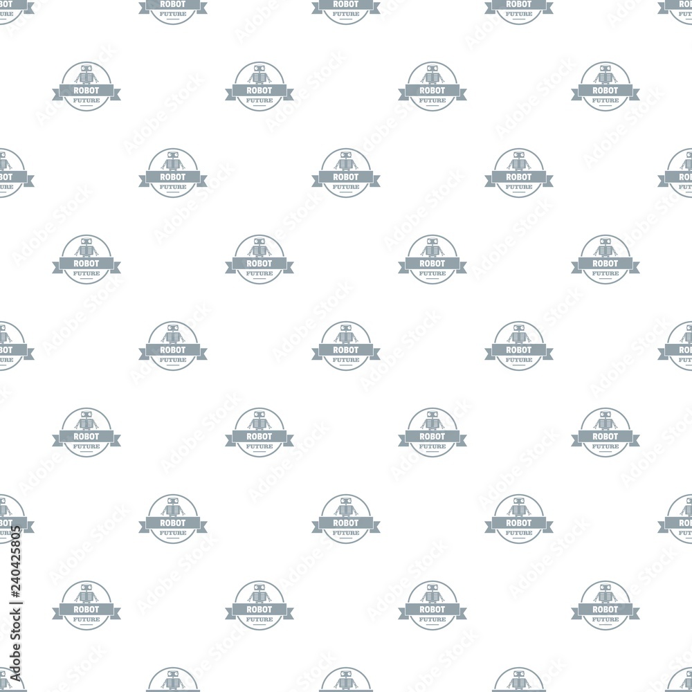 Poster robot tech pattern vector seamless repeat for any web design