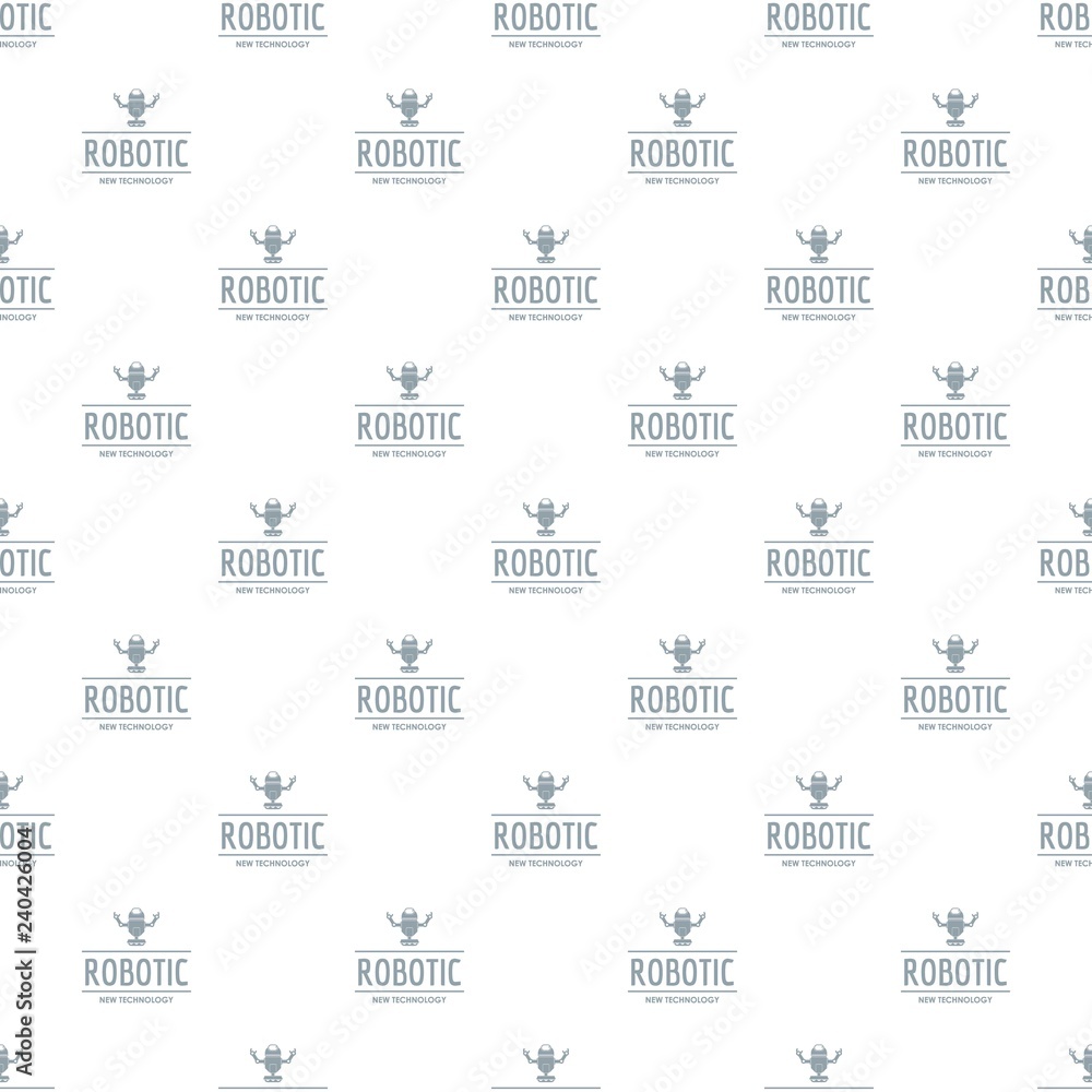 Poster robotic technology pattern vector seamless repeat for any web design