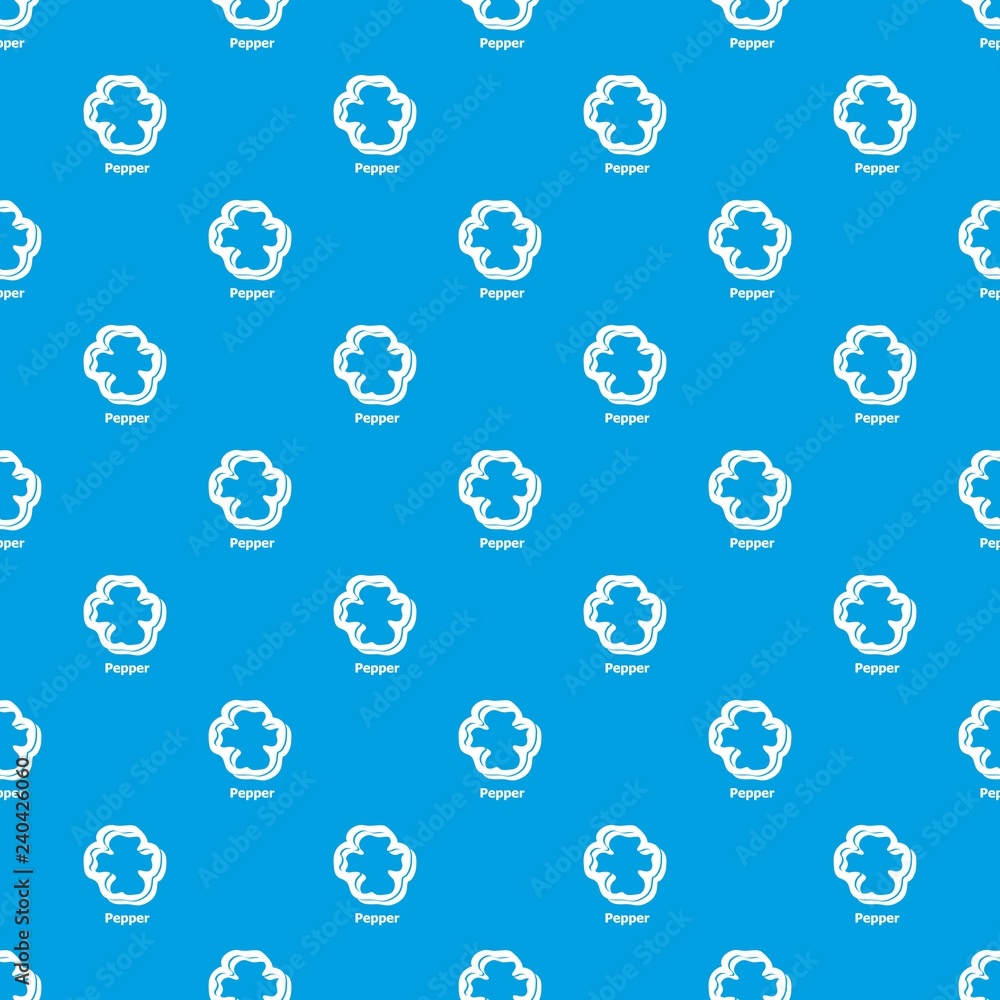 Poster pepper pattern vector seamless blue repeat for any use