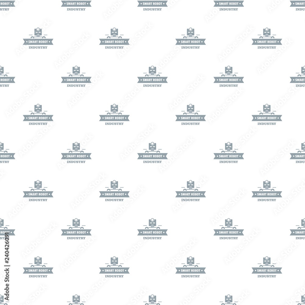 Poster robotic smart pattern vector seamless repeat for any web design
