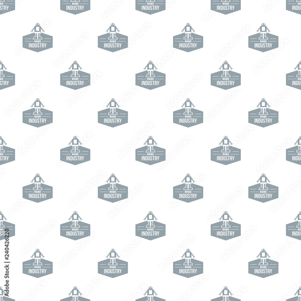 Poster robotic cyborg pattern vector seamless repeat for any web design