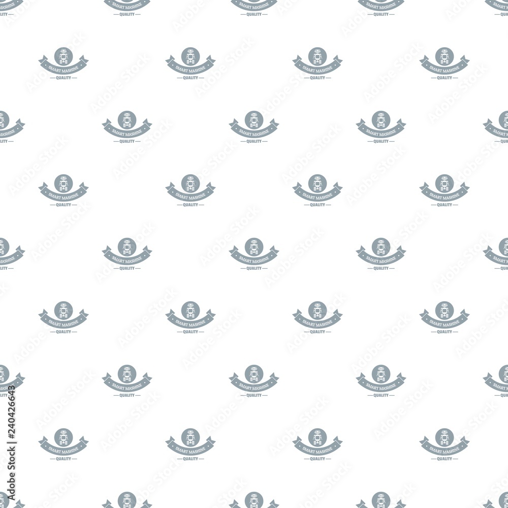 Poster robot smart pattern vector seamless repeat for any web design