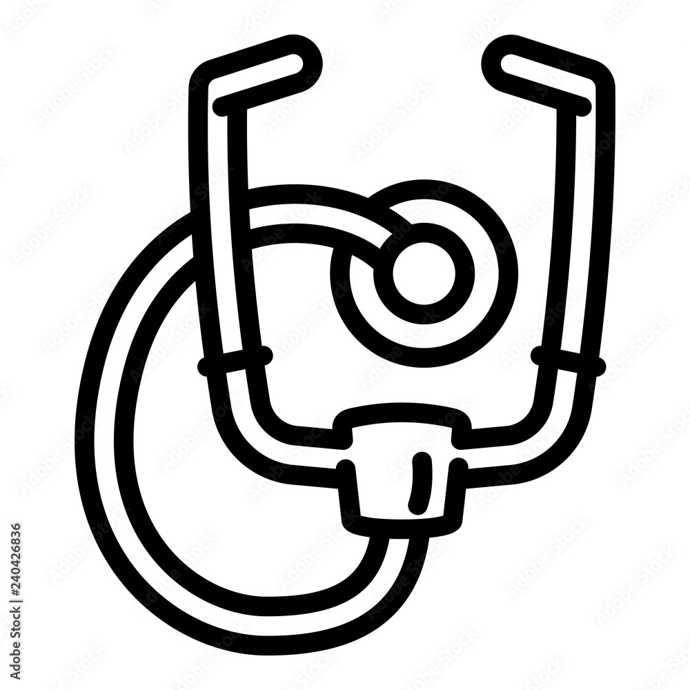 Poster stethoscope icon. outline stethoscope vector icon for web design isolated on white background