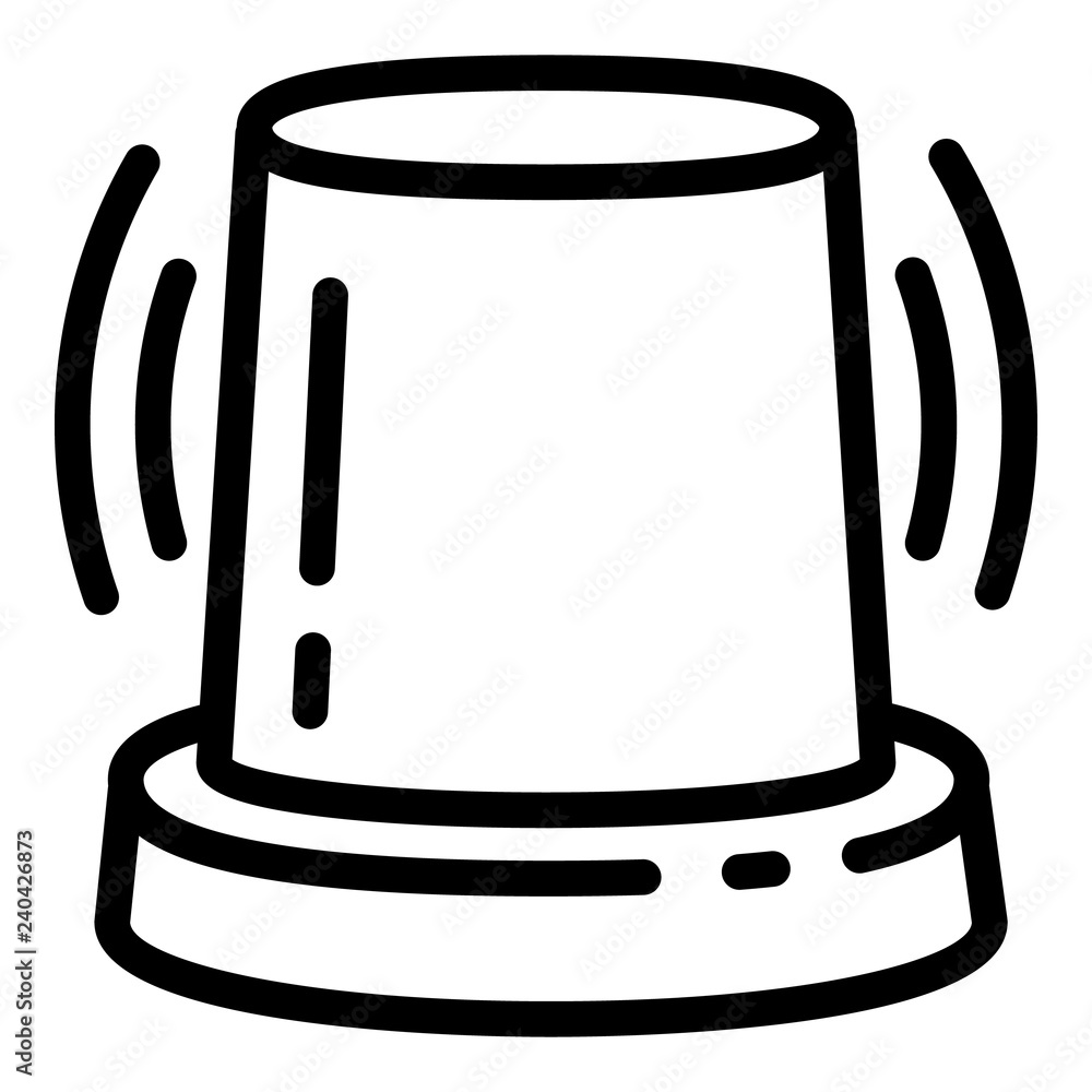 Poster alarm flasher icon. outline alarm flasher vector icon for web design isolated on white background