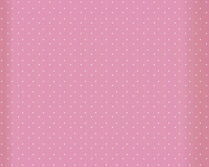 Pink retro vector background with white round dots, scuffles and edges in the shade.