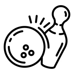 Fototapeta premium Strike shot icon. Outline strike shot vector icon for web design isolated on white background