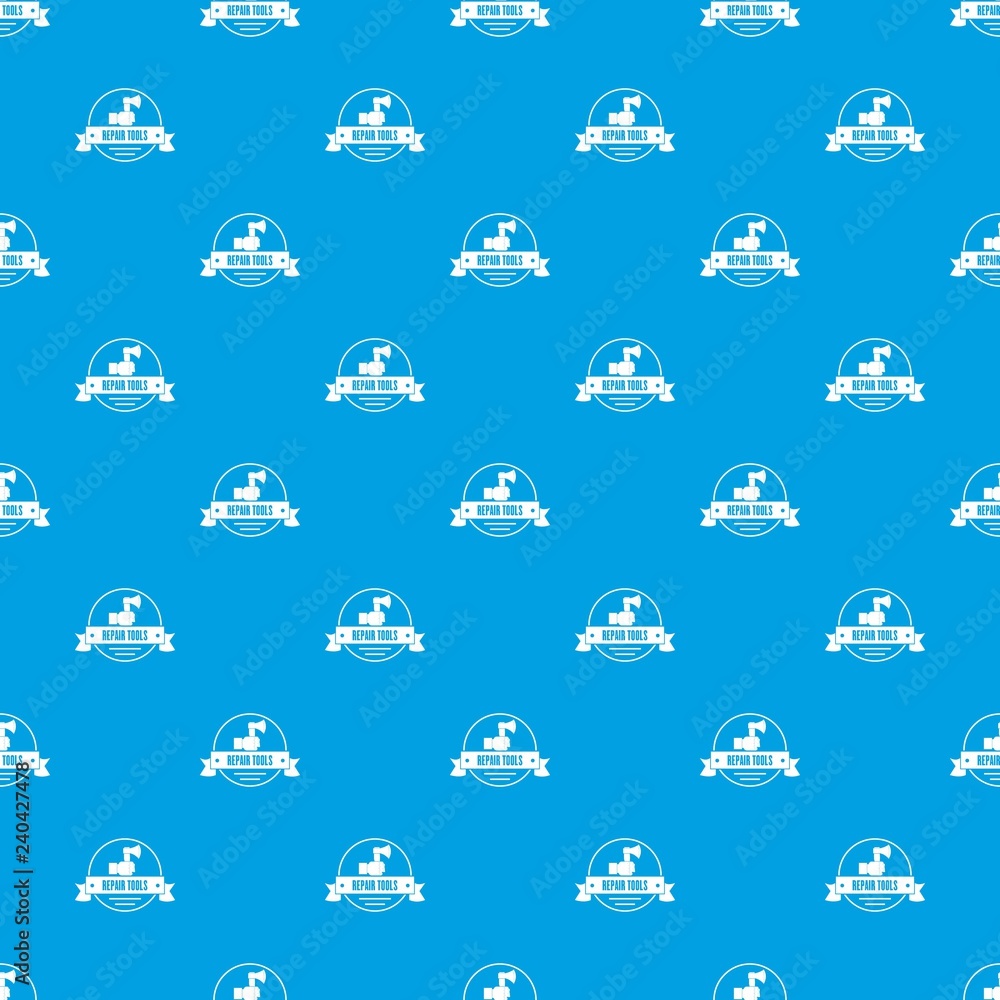 Poster renovation tool pattern vector seamless blue repeat for any use