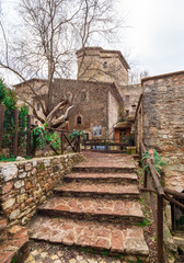 Fototapeta na wymiar Rasiglia (Italy) - A very little stone town in the heart of Umbria region, named 