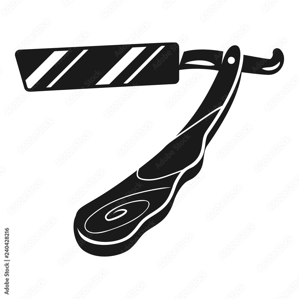 Poster straight razor icon. simple illustration of straight razor vector icon for web design isolated on wh