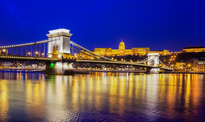 Fototapeta na wymiar King Palace. Budapest Wonderful Evening